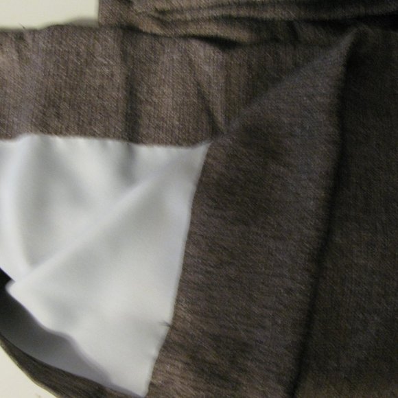 DONATE 11/30 2/$15 Brown Lined Window Curtain Panel New 50" x 63" Blackout ? - Picture 2 of 3